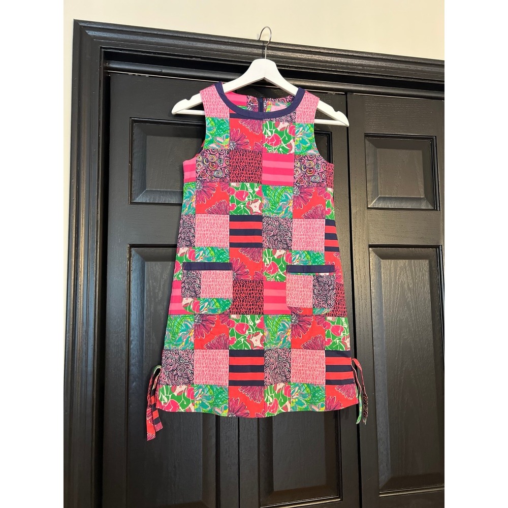 Lily Pulitzer girls Size 10 How About‎ Them Apples Patchwork Shift Dress